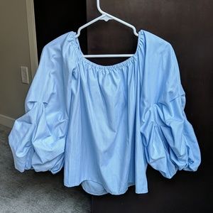 Checkered off the shoulder top (L)